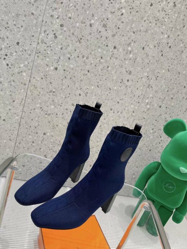Hermes Volver 90 Ankle Boot Blue For Women, Women's Shoes H192035Z