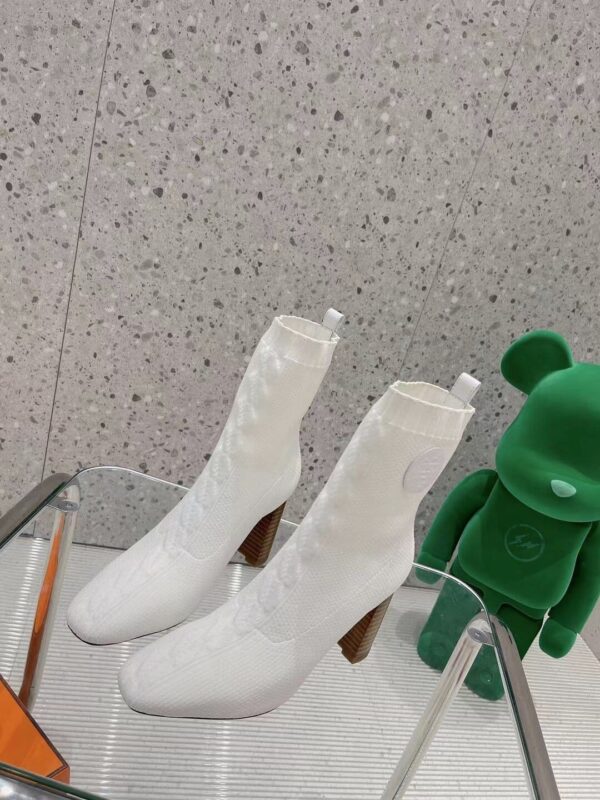 Hermes Volver 90 Ankle Boot White For Women, Women's Shoes H192035Z