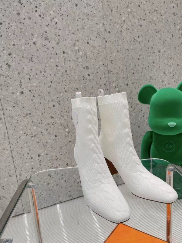 Hermes Volver 90 Ankle Boot White For Women, Women's Shoes H192035Z
