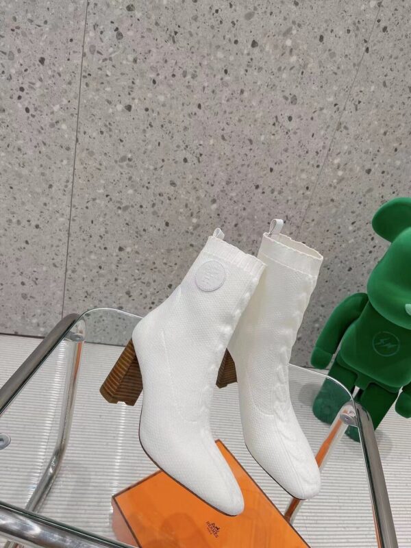 Hermes Volver 90 Ankle Boot White For Women, Women's Shoes H192035Z
