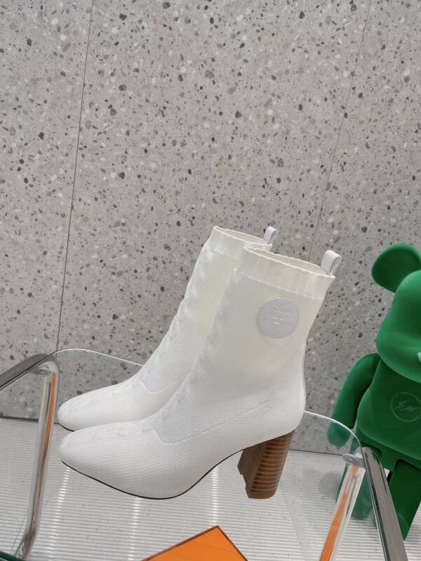 Hermes Volver 90 Ankle Boot White For Women, Women's Shoes H192035Z