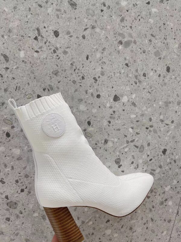 Hermes Volver 90 Ankle Boot White For Women, Women's Shoes H192035Z