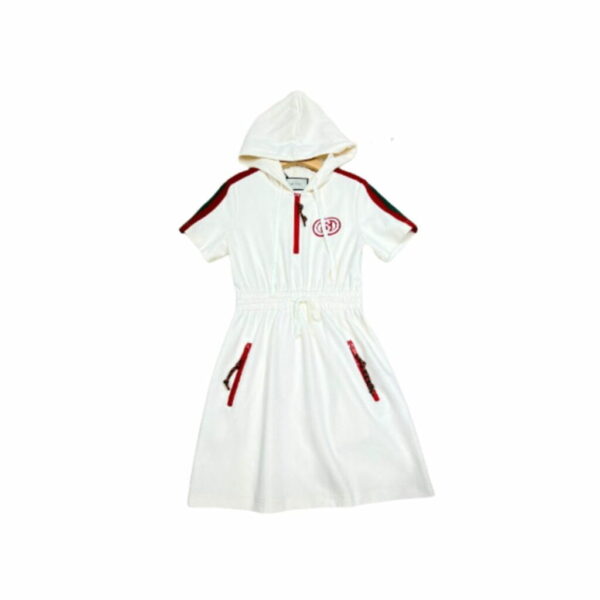 Hooded Dress White For Women