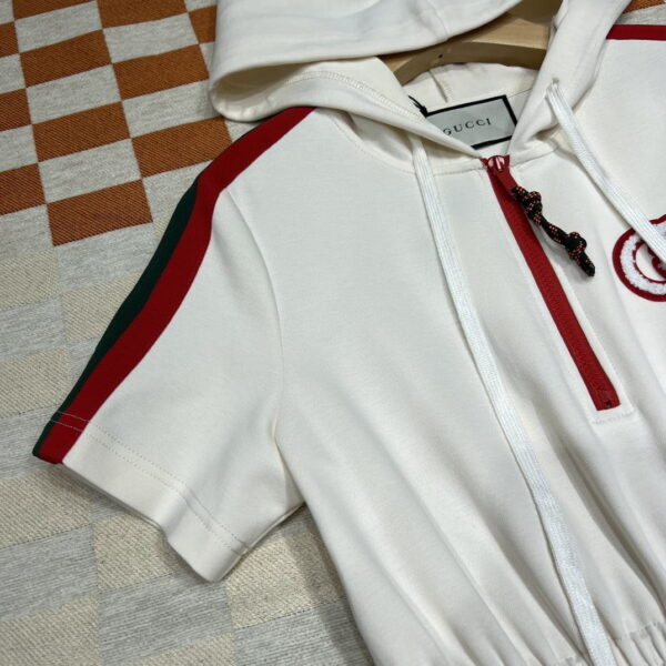 Hooded Dress White For Women