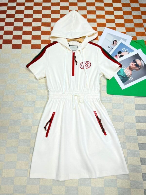 Hooded Dress White For Women