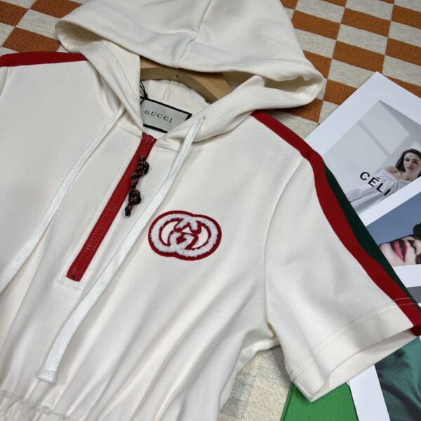 Hooded Dress White For Women