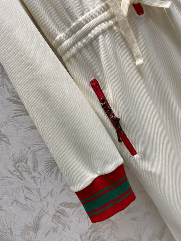 Hooded Zip Dress White For Women