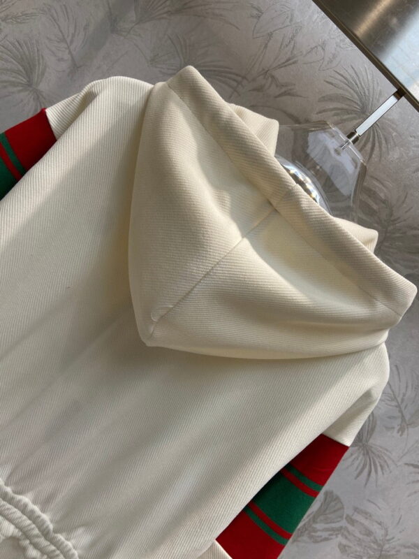 Hooded Zip Dress White For Women