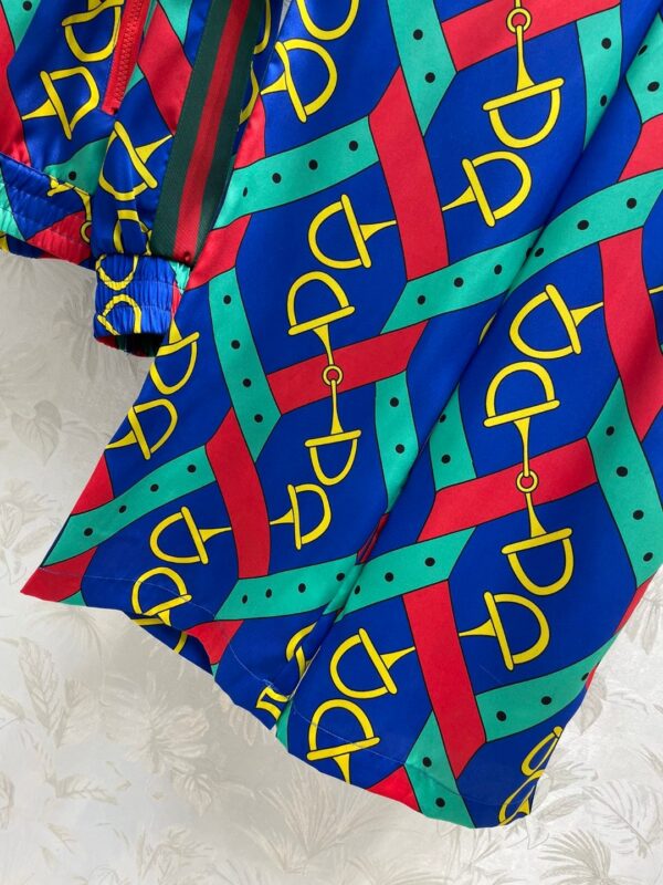 Horsebit Strap Print Jacket And Pants Multicolor For Women