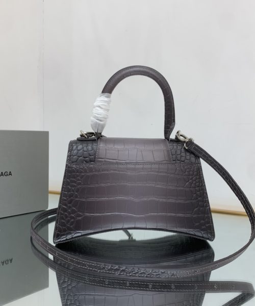 Hourglass Small Handbag Embossed In Pink/Brown For Women 9in/23cm