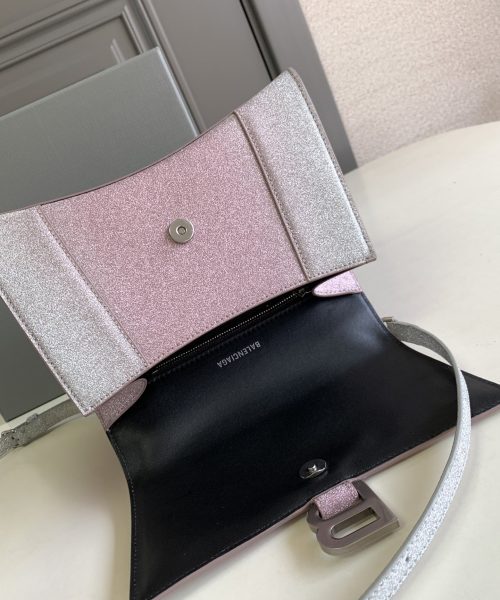 Hourglass Small Handbag In Pink/Blue For Women 9in/23 cm