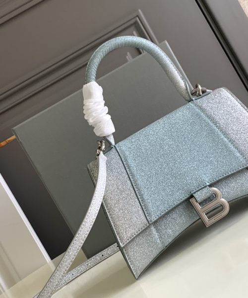 Hourglass Small Handbag In Pink/Blue For Women 9in/23 cm