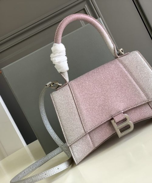 Hourglass Small Handbag In Pink/Blue For Women 9in/23 cm