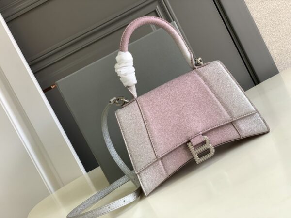 Hourglass Small Handbag In Pink/Blue For Women 9in/23 cm