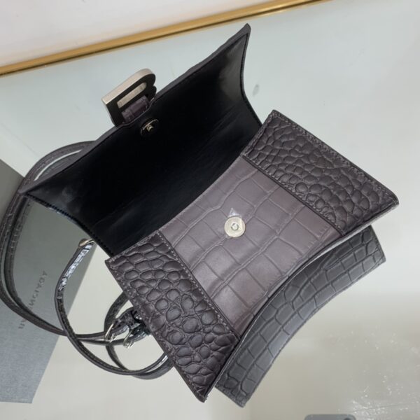 Hourglass XS Handbag Embossed In Pink/Brown For Women 7in/19cm