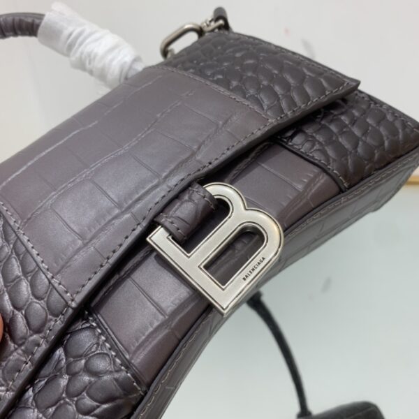 Hourglass XS Handbag Embossed In Pink/Brown For Women 7in/19cm
