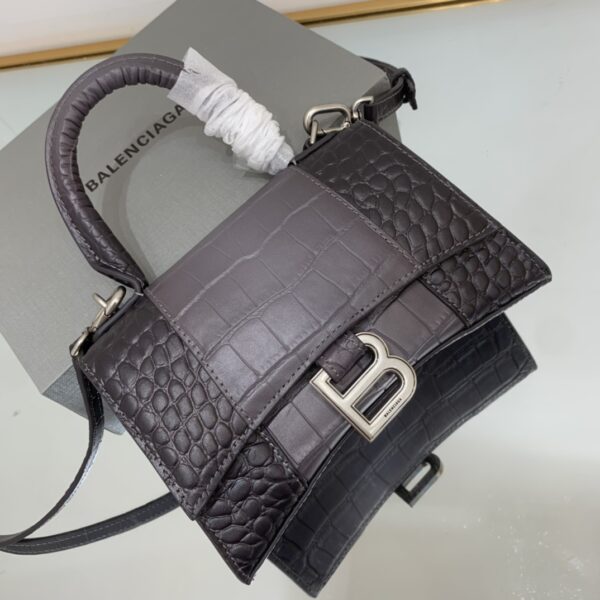 Hourglass XS Handbag Embossed In Pink/Brown For Women 7in/19cm