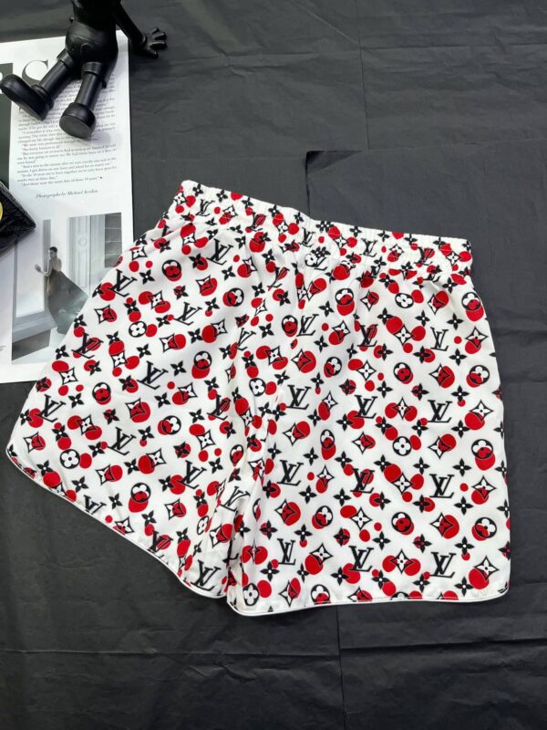 Infinity Dots Jacket And Shorts White And Red For Women