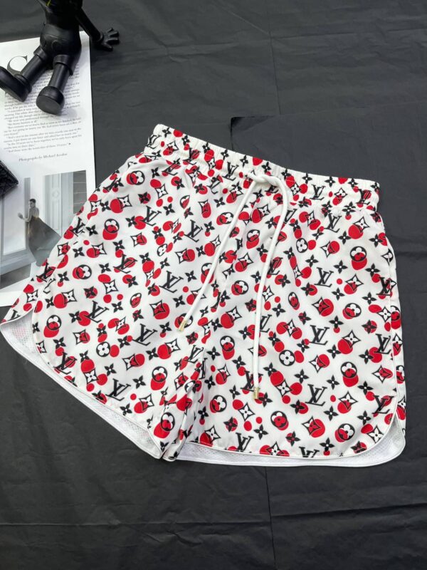 Infinity Dots Jacket And Shorts White And Red For Women