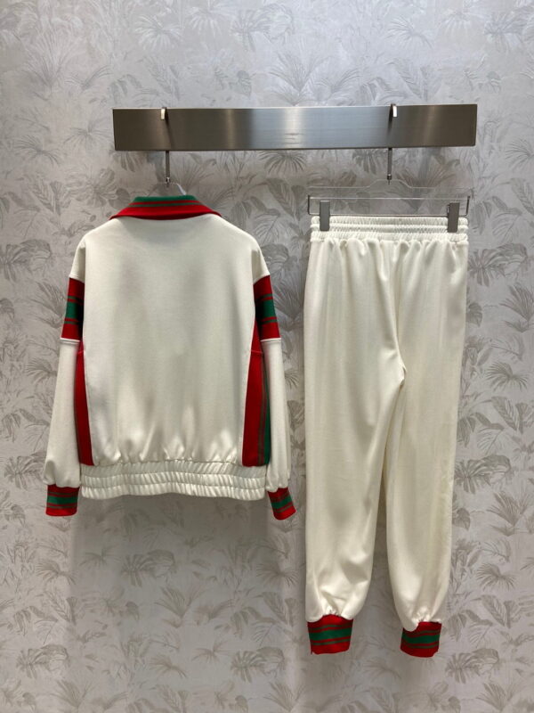 Interlocking G Embroidered Sport Jacket And Pants White For Women