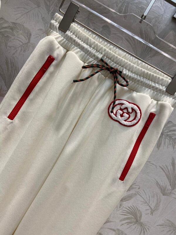 Interlocking G Embroidered Sport Jacket And Pants White For Women
