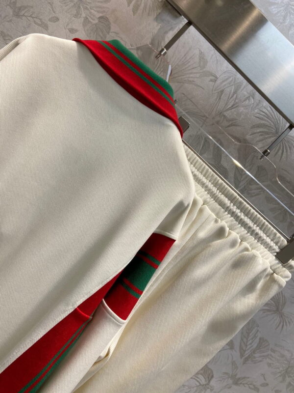 Interlocking G Embroidered Sport Jacket And Pants White For Women