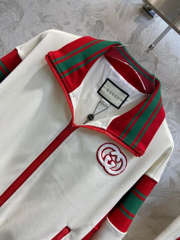 Interlocking G Embroidered Sport Jacket And Pants White For Women