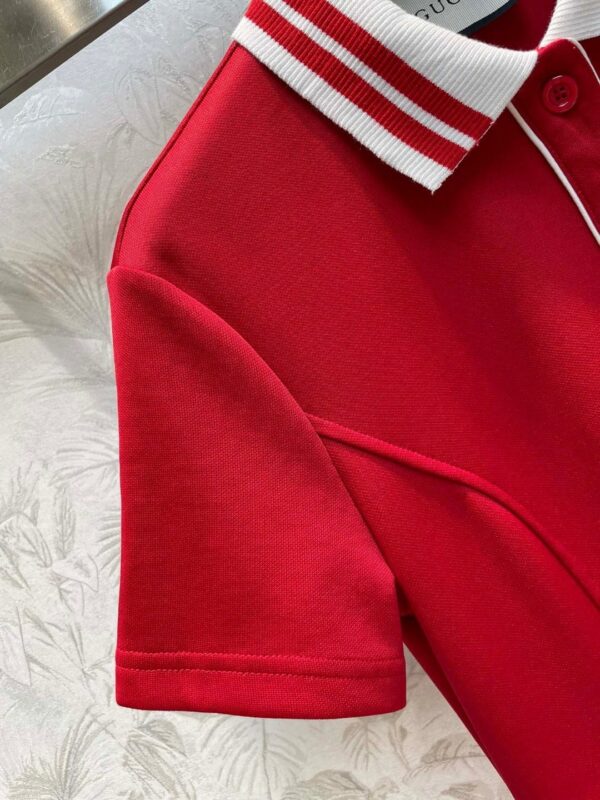 Interlocking G Tag Polo Dress Red For Women