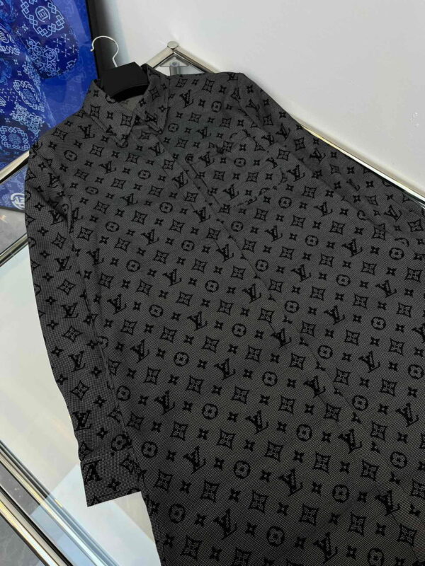 Inverted Mahina Monogram Shirt Dress Grey For Women 1ABCXF