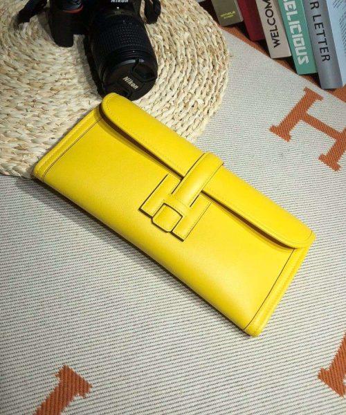 1:1 Replica Jige Elan 29 Clutch Wallet Yellow/Black/White/Green Khaki/Pink 29cm/11.4in