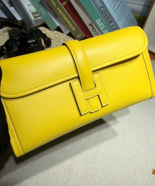 1:1 Replica Jige Elan 29 Clutch Wallet Yellow/Black/White/Green Khaki/Pink 29cm/11.4in