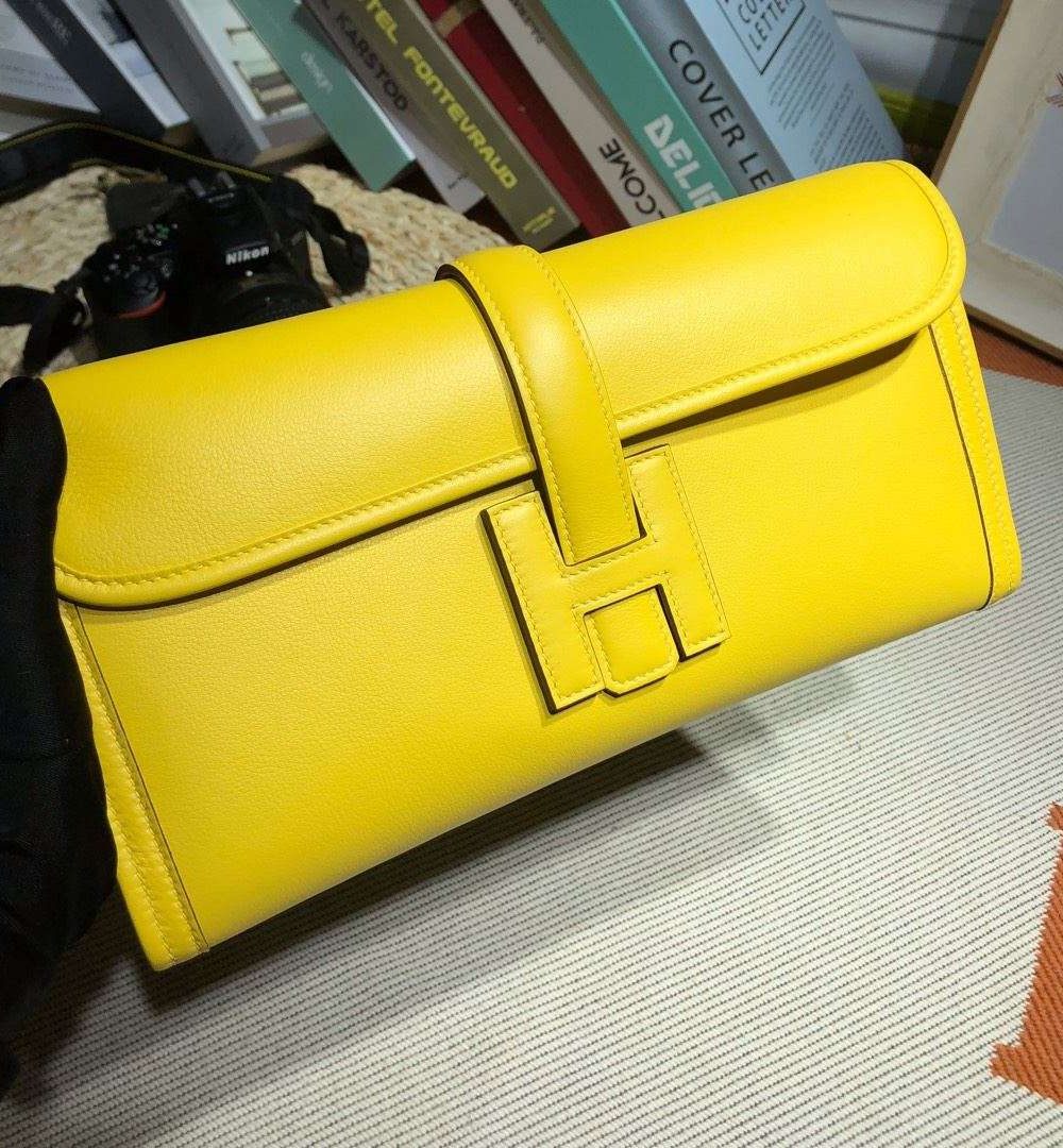 1:1 Replica Jige Elan 29 Clutch Wallet Yellow/Black/White/Green Khaki/Pink 29cm/11.4in