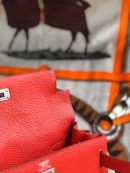 1:1 Replica Kelly Danse II Bag Swift Yellow/Black/Brown/Pink/Red For Women 22cm / 8.7in