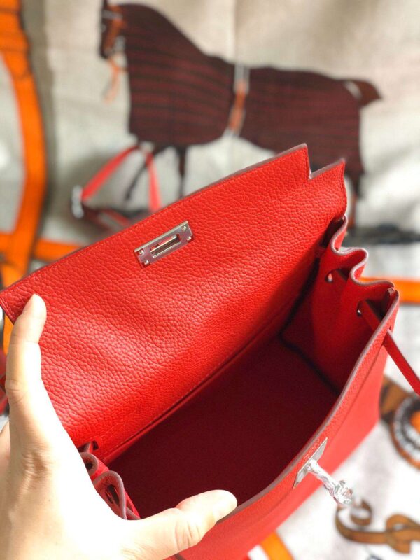 1:1 Replica Kelly Danse II Bag Swift Yellow/Black/Brown/Pink/Red For Women 22cm / 8.7in