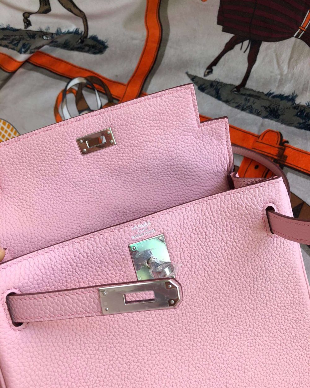 1:1 Replica Kelly Danse II Bag Swift Yellow/Black/Brown/Pink/Red For Women 22cm / 8.7in