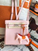 1:1 Replica Kelly Danse II Bag Swift Yellow/Black/Brown/Pink/Red For Women 22cm / 8.7in