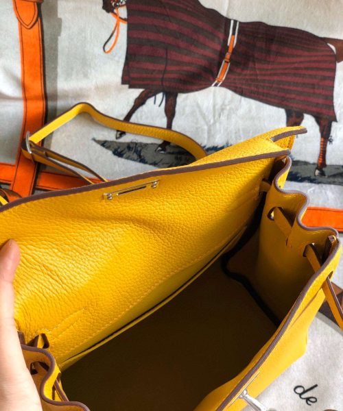 1:1 Replica Kelly Danse II Bag Swift Yellow/Black/Brown/Pink/Red For Women 22cm / 8.7in