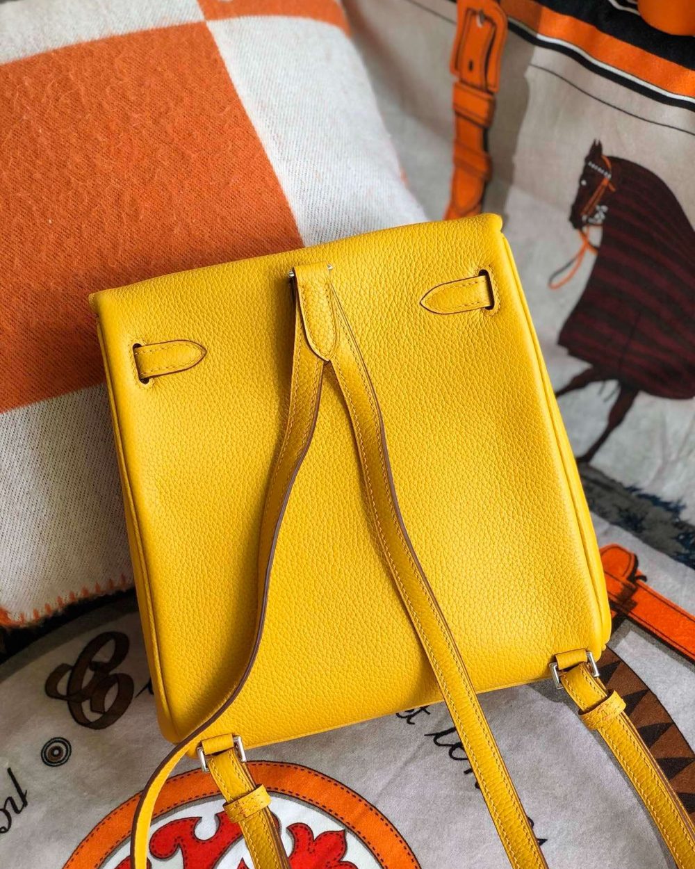 1:1 Replica Kelly Danse II Bag Swift Yellow/Black/Brown/Pink/Red For Women 22cm / 8.7in