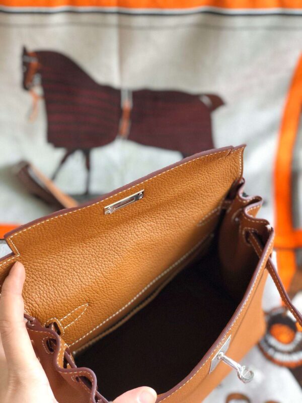1:1 Replica Kelly Danse II Bag Swift Yellow/Black/Brown/Pink/Red For Women 22cm / 8.7in