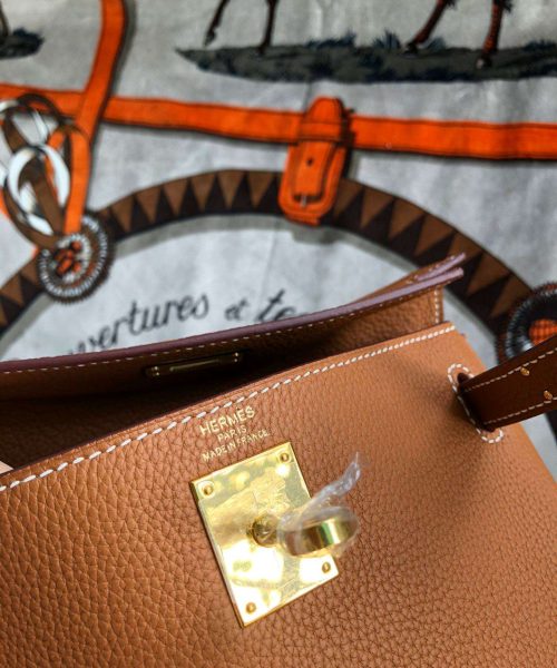 1:1 Replica Kelly Danse II Bag Swift Yellow/Black/Brown/White/Orange For Women 22cm / 8.7in