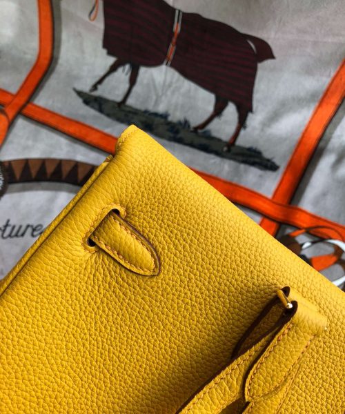 1:1 Replica Kelly Danse II Bag Swift Yellow/Black/Brown/White/Orange For Women 22cm / 8.7in