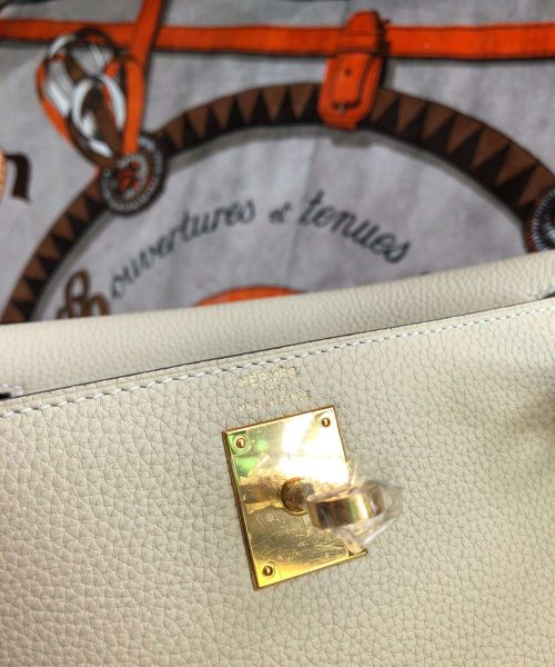 1:1 Replica Kelly Danse II Bag Swift Yellow/Black/Brown/White/Orange For Women 22cm / 8.7in