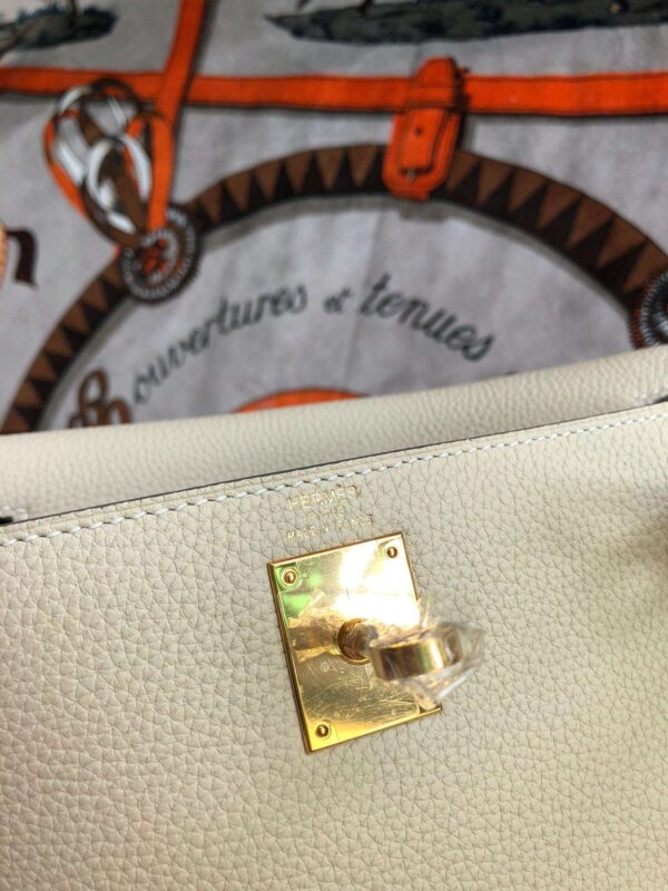 1:1 Replica Kelly Danse II Bag Swift Yellow/Black/Brown/White/Orange For Women 22cm / 8.7in