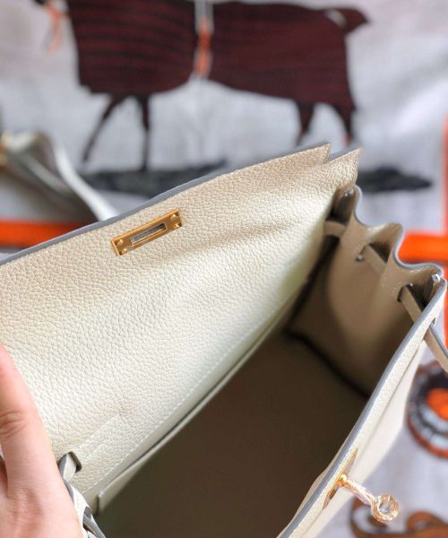 1:1 Replica Kelly Danse II Bag Swift Yellow/Black/Brown/White/Orange For Women 22cm / 8.7in