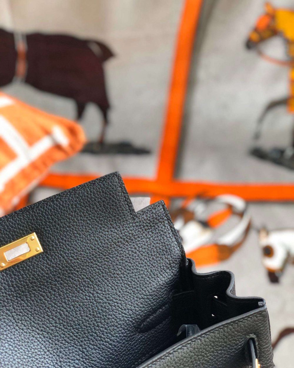 1:1 Replica Kelly Danse II Bag Swift Yellow/Black/Brown/White/Orange For Women 22cm / 8.7in