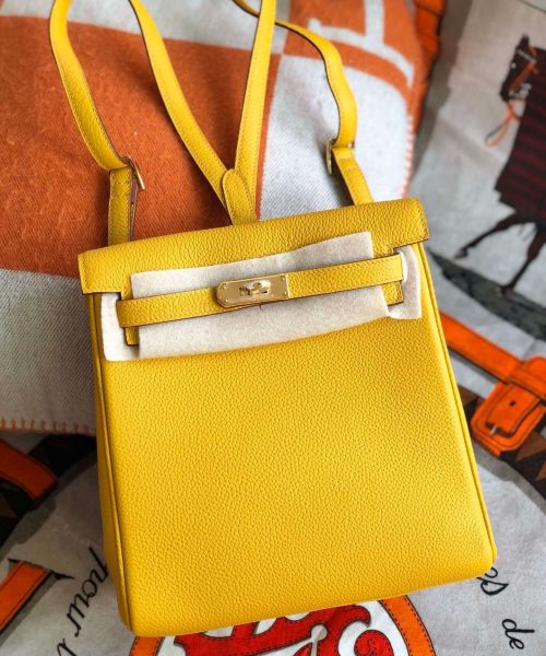 1:1 Replica Kelly Danse II Bag Swift Yellow/Black/Brown/White/Orange For Women 22cm / 8.7in