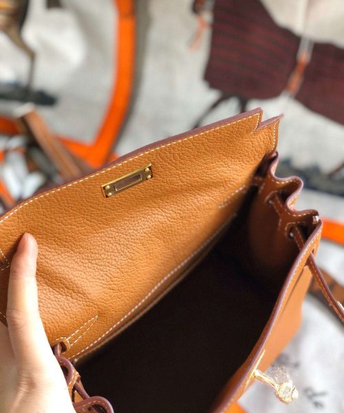 1:1 Replica Kelly Danse II Bag Swift Yellow/Black/Brown/White/Orange For Women 22cm / 8.7in