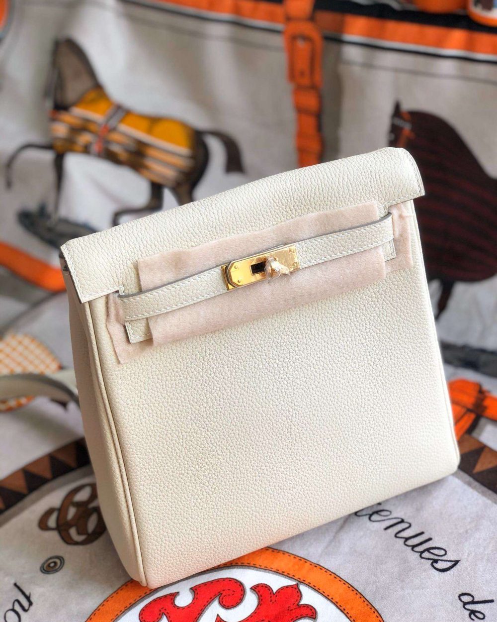 1:1 Replica Kelly Danse II Bag Swift Yellow/Black/Brown/White/Orange For Women 22cm / 8.7in