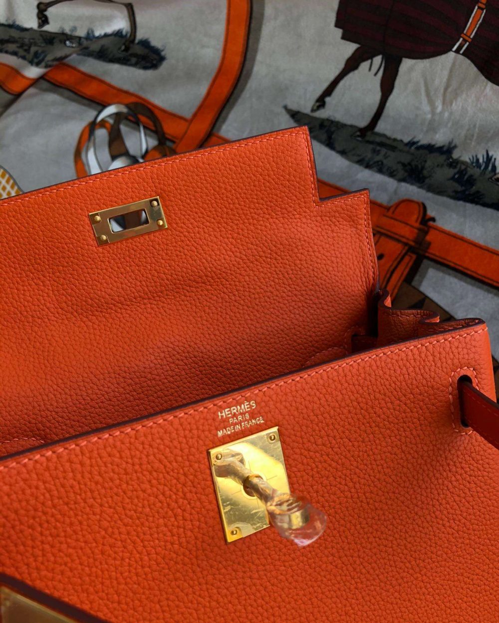 1:1 Replica Kelly Danse II Bag Swift Yellow/Black/Brown/White/Orange For Women 22cm / 8.7in