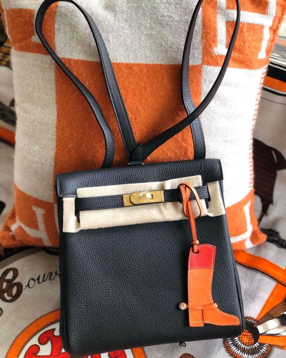 1:1 Replica Kelly Danse II Bag Swift Yellow/Black/Brown/White/Orange For Women 22cm / 8.7in